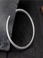 Pure Silver Heart Meridian Silver Bracelet Retro and Old Solid Men's and Women's Bracelets