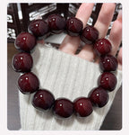 Cherry-colored Large Bodhi Seed Bracelet