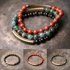Multi-Layer Natural Red Jasper Bracelet Couple’s Grounding & Vitality Bracelet