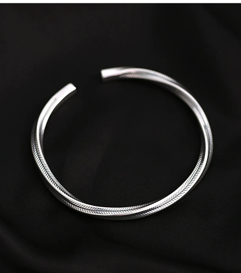 Buddha3bodhi Pure Silver Mobius Loop Bracelet