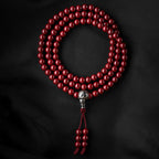 Buddha3bodhi 6mm Cinnabar 108 Bead Mala High-Quality Prayer Beads