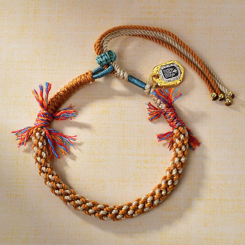 Tibetan Braided Lucky Bracelet Handmade Blessing Cord for Protection