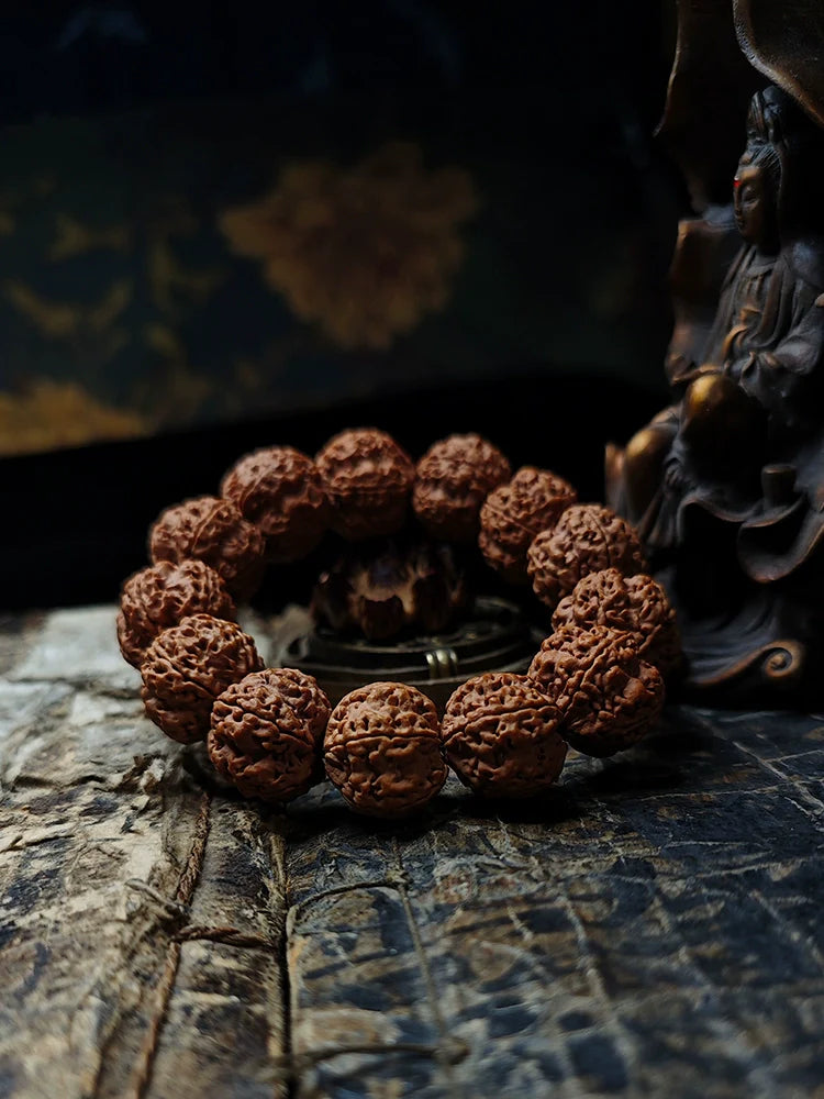 Nepal Dragon Claw Large Rudraksha Bodhi Bead Bracelet