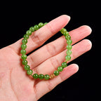 Women’s Genuine Aged Green Hetian Jade Bamboo Bracelet– Handcrafted Jade Jewelry