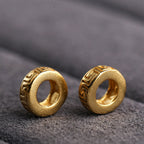 S925 Silver Paper Pattern Spacer Bead Spacer Silver-plated DIY Large Hole Bracelet Swastika Bracelet Jewelry Accessories