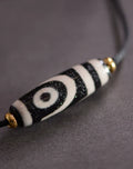 Tibetan Nine-Eyed Beads Pendant Unisex Dzi Beads Necklace