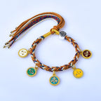 Ethnic Braided Tibetan Five Wealth Gods Blessing Bracelet