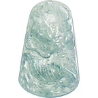 Natural Ice Blue Jadeite Dragon “Soaring Across the Four Seas” Pendant – Genuine A-Grade Blue Water Jade Zodiac Dragon Talisman