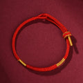 Handmade Vajra Knot Red String Bracelet – Zodiac Year Lucky Charm for Couples & Friends