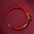 Handmade Vajra Knot Red String Bracelet – Zodiac Year Lucky Charm for Couples & Friends