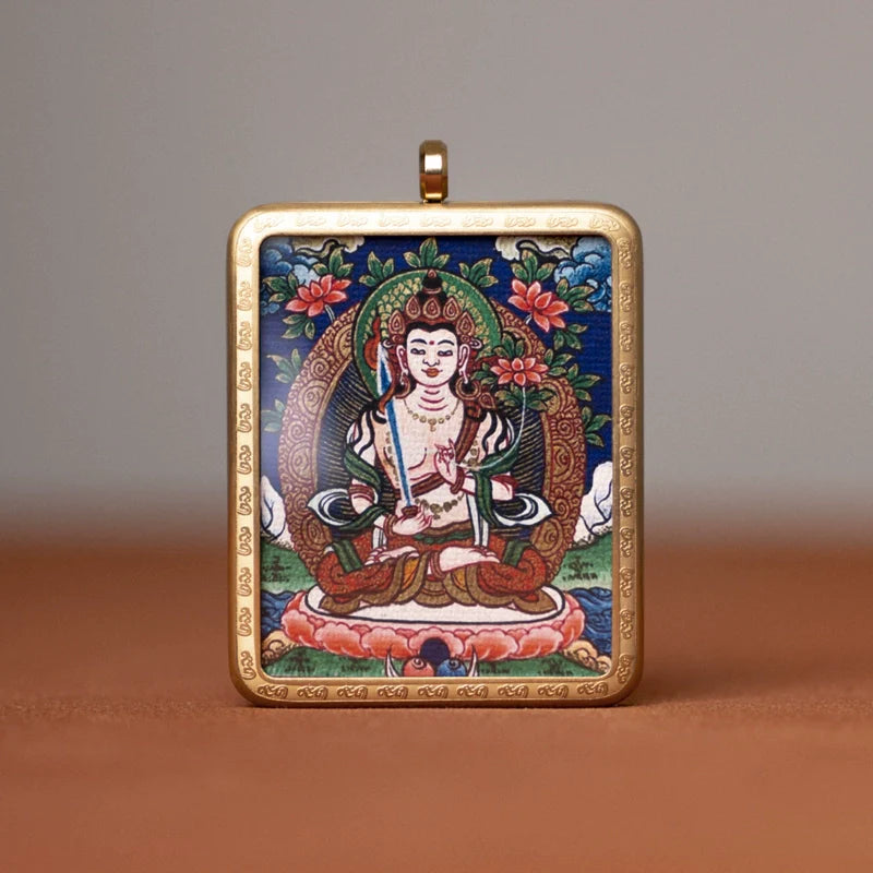 Tibetan Thangka  Amulet Talisman Pendant Necklace (35mm*45mm)