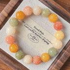Hand-Carved Rainbow Cloud Bodhi Bracelet – Multicolor
