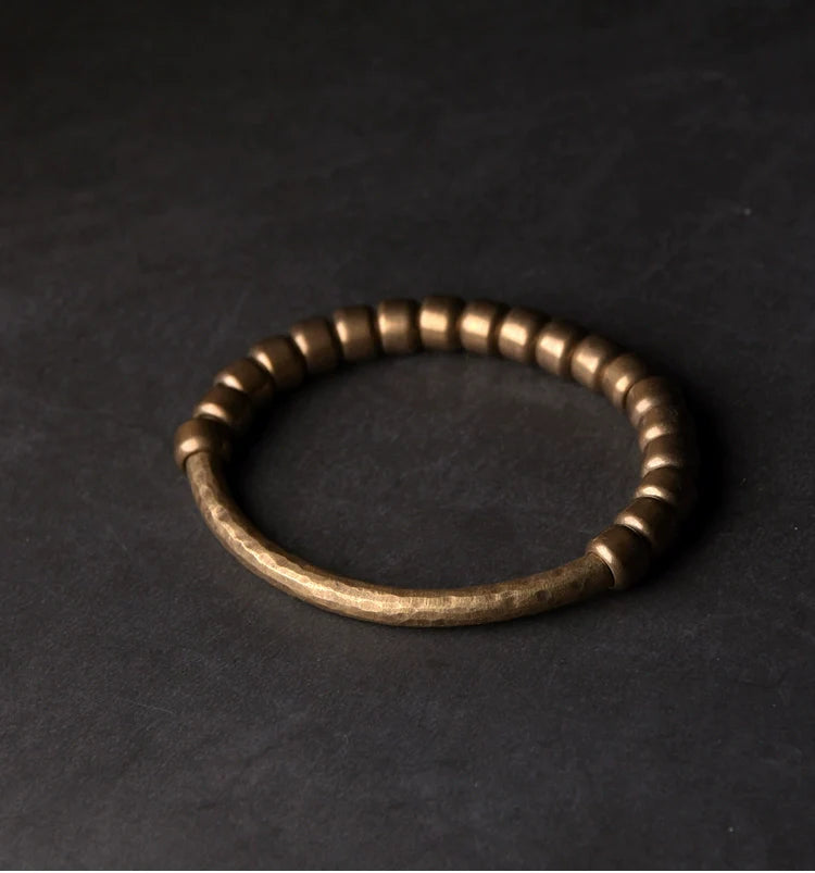Tibetan Handmade Brass Protection Bracelet for Men and Women