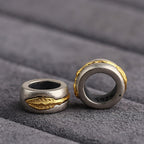 S925 Silver Vajra Pestle Running Ring Bead Spacer Silver-plated DIY Jewelry Accessories