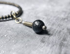 Tibetan Vintage Wrap Bracelet · Black Agate, Brass & Ebony Wood · Multi-Layer Long Strand