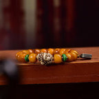 Tibetan Yak Bone Bracelet with Recycled Tibetan Bone Guanyin Pendant – Spiritual & Cultural Handcrafted Bracelet