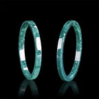 Natural A-Grade Blue Water Jadeite Square Bangle – Ice-Type Jadeite Bangle, Elegant Women’s Hand Accessory