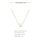 S925 Sterling Silver Angel Number Necklace Zirconia Pendant Dainty Necklace