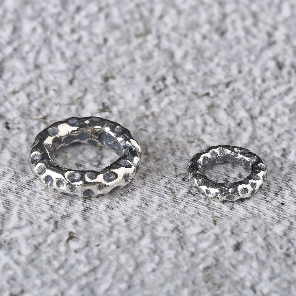 S925 Silver, Crater Card Ring Running Ring DIY Bracelet Small Silver Ring Accessories