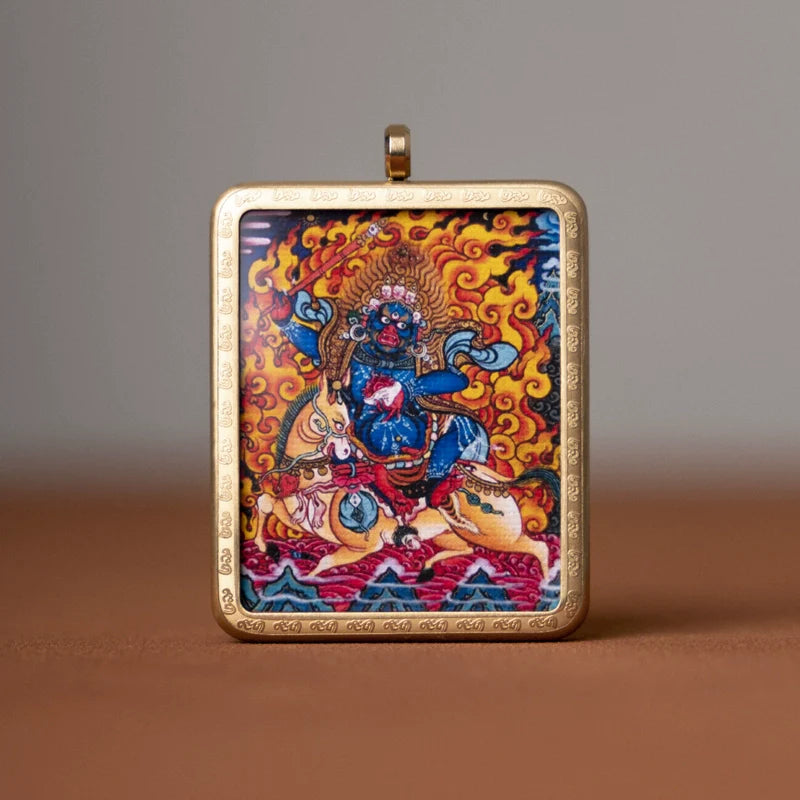 Tibetan Thangka  Amulet Talisman Pendant Necklace (35mm*45mm)