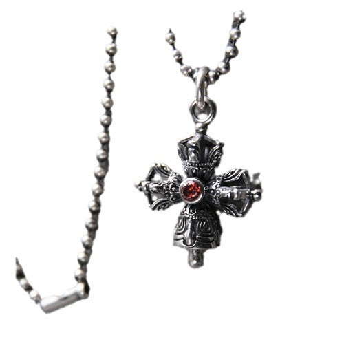 Sterling Silver Vintage Vajra Pendant for Men & Women