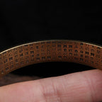 Tibetan Copper Bracelet Lotus Six-Character Mantra Open Bangle