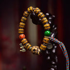 Tibetan Hand-Carved Yak Bone Bracelet – Unique Spiritual Tibetan-Style Bracelet