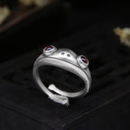925 Sterling Silver Cute Little Frog Ring