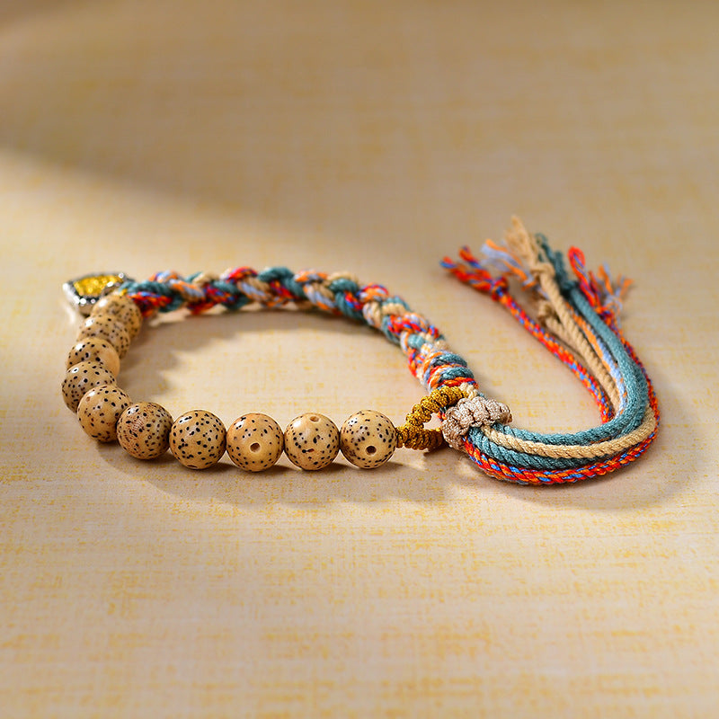 Tibetan Braided Bodhi Blessing Bracelet Drashi Lhamo Protection