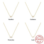 S925 Sterling Silver Angel Number Necklace Zirconia Pendant Dainty Necklace