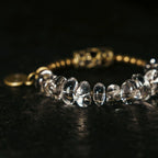 White Quartz & Brass Single-Strand Bracelet – Calm & Clarity for Women