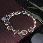925 Sterling Silver Five Wealth Gods Tibetan Pendant