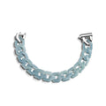 Natural A-Grade Blue Water Jadeite Cuban Link Chain Bracelet & Necklace – Hip-Hop Style Titanium Steel Jewelry for Men & Women