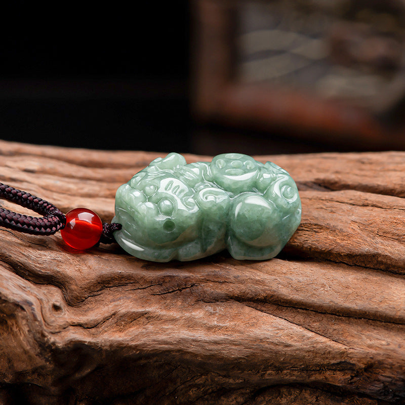 Natural Jade Pi Xiu Pendant – Wealth Attracting & Good Luck Charm
