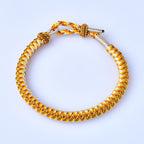 New Dragon Scale Braided Cord Bracelet with Peach Blossom Knot