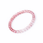 7A Natural Clear Red Strawberry Quartz Bracelet – Premium Straight-Cut Design, Multiple Bead Shapes Available