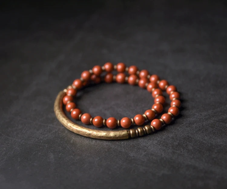 Multi-Layer Natural Red Jasper Bracelet Couple’s Grounding & Vitality Bracelet