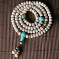 Star and Moon Bodhi 108 Mala Beads Bracelet – Luminous Mongolian Turquoise Edition