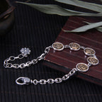 925 Sterling Silver Five Wealth Gods Tibetan Pendant
