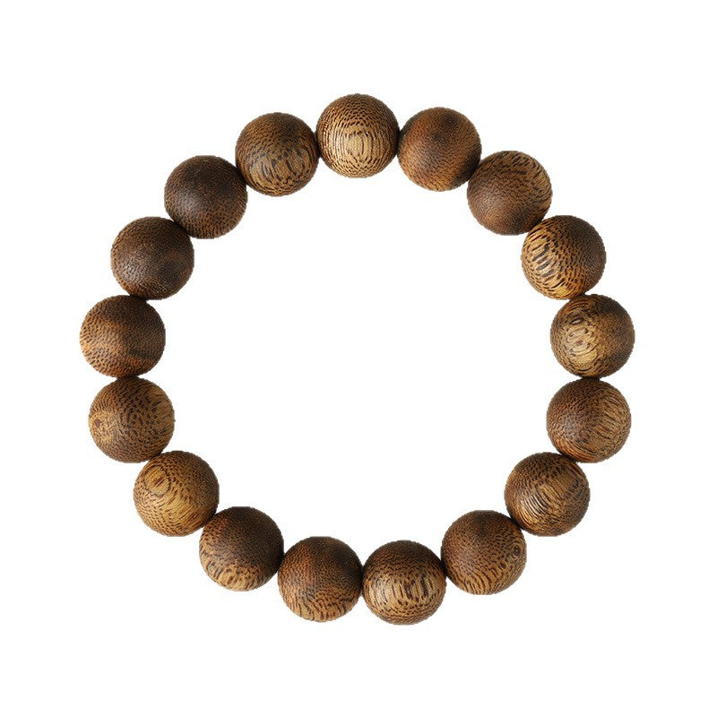 Natural Hainan Agarwood Round Bead Bracelet for Men and Women