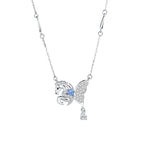 S925 Sterling Silver Butterfly Wing Flying Horse Necklace for Women – Year of the Horse Zodiac Jewelry