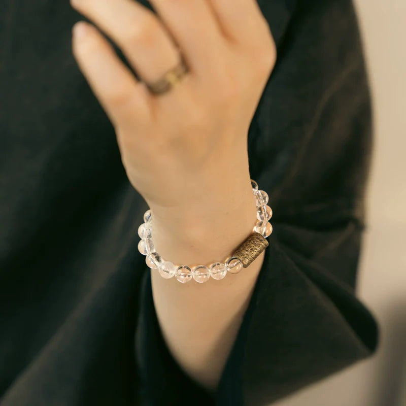 Tibetan Single-Strand Crystal Bracelet for Inner Peace & Energy Alignment