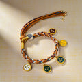 Ethnic Braided Tibetan Five Wealth Gods Blessing Bracelet