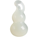 Natural Hetian White Jade Gourd Pendant – Feng Shui Wealth & Blessings Necklace for Men & Women