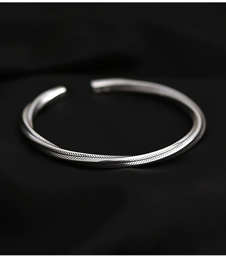 Buddha3bodhi Pure Silver Mobius Loop Bracelet