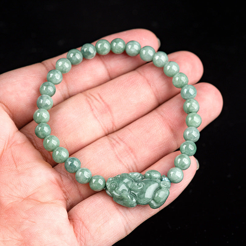A-grade Jade Pixiu Feng Shui Bracelet – Attract Wealth & Protect Fortune