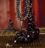 Natural Tiger Tooth Dzi Beads 108 Beads Mala Necklace