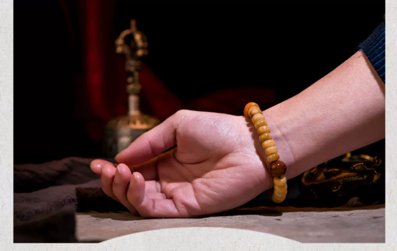 Buddha3bodhi Tibetan Traditional Old Camel Bone Bracelet 12*6mm