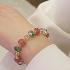 New Strawberry Crystal Bracelet Colored Beaded Bracelet