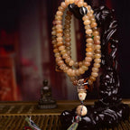 Tibetan Sheep Horn 108 Mala Beads – Traditional Tibetan Buddhist Prayer Necklace